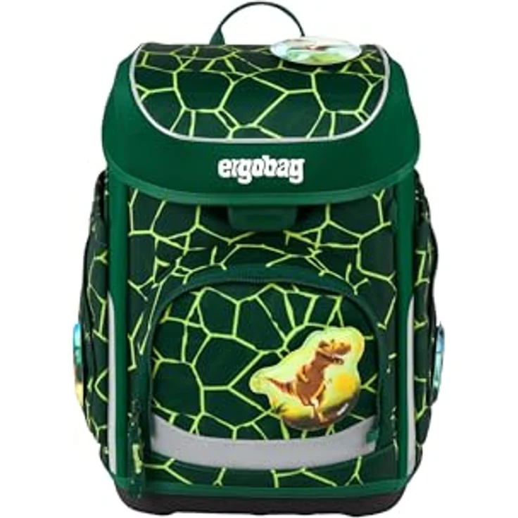 ergobag cubo Set ergonomischer Schulranzen 5-teilig, höhenverstellbar, standfest und reflektierend, Schwarz – Bild 3