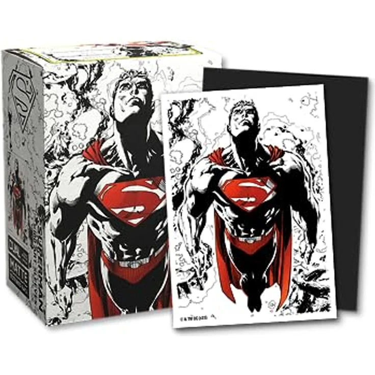 Dragon Shield: Dual Art – Superman Core, Standard Size Sleeves in Rot/Weiß, 100er Pack – Bild 1