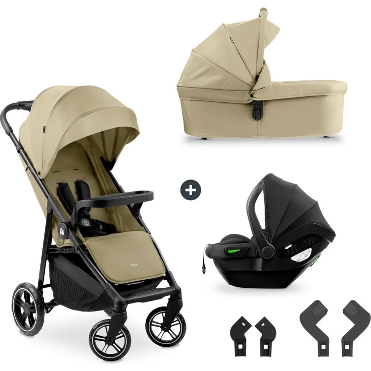 Hauck Kinder-Buggy Shop N Care Trio Set, Komplettset mit Babyschale, Babywanne und Adapter – Bild 1