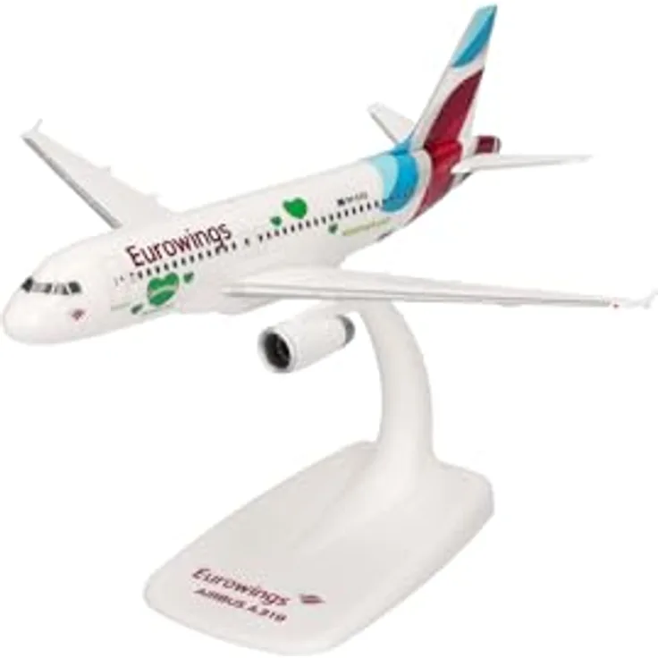 Herpa Snap-Fit Modellflugzeug Eurowings Airbus A319 Steiermark Miniatur 1:200 Kunststoff, Sammlerstück mit Standfuß
