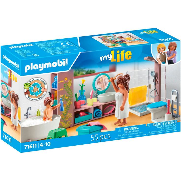 Playmobil® Badezimmer (71611), myLife Konstruktions-Spielset, (55 St), Made in Europe – Bild 1
