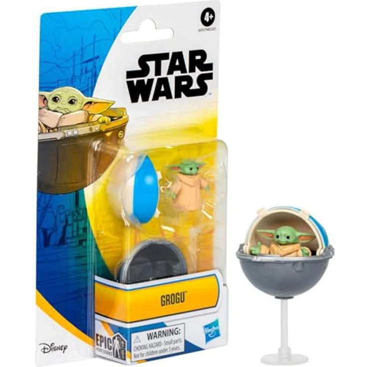 Star Wars Epic Hero Series Grogu Action-Figur mit kultiger Schwebewiege, 2,5 cm, kompatibel mit Hasbro Epic Hero Series – Bild 2