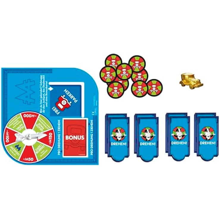 Monopoly Ergänzung Frei Parken Jackpot, Brettspiel Erweiterung für klassisches Monopoly mit Jackpot-Drehscheibe und Dealmobil, deutsche Fassung – Bild 3