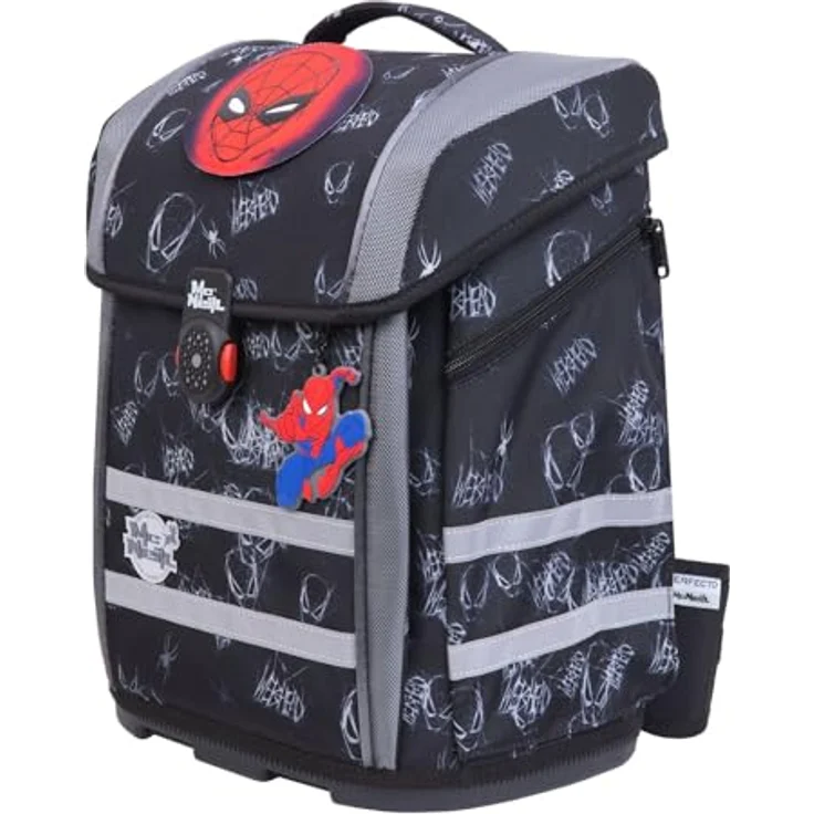 McNeill Schulranzen-Set PERFECTO, MARVEL SPIDERMAN II 5-teilig, ergonomisch, ClickFlex-Rückensystem, Reflektoren, 22L, 1.250g – Bild 4