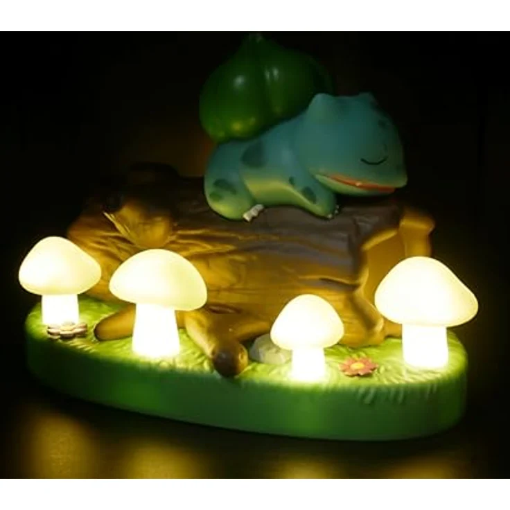 Teknofun Pokemon Bulbasaur LED-Lampe, dekorative Nachttischlampe in schlafender Pose aus langlebigem Kunststoff – Bild 5