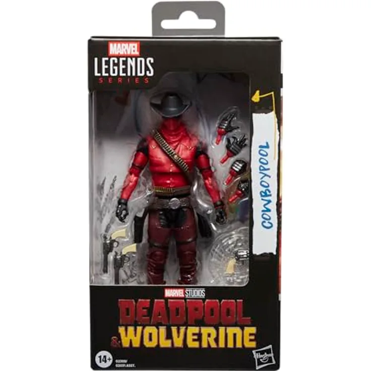 Marvel Legends Series Cowboypool, Action-Figur 15 cm mit 7 Accessoires und über 20 Bewegungspunkten, inspiriert von Deadpool & Wolverine