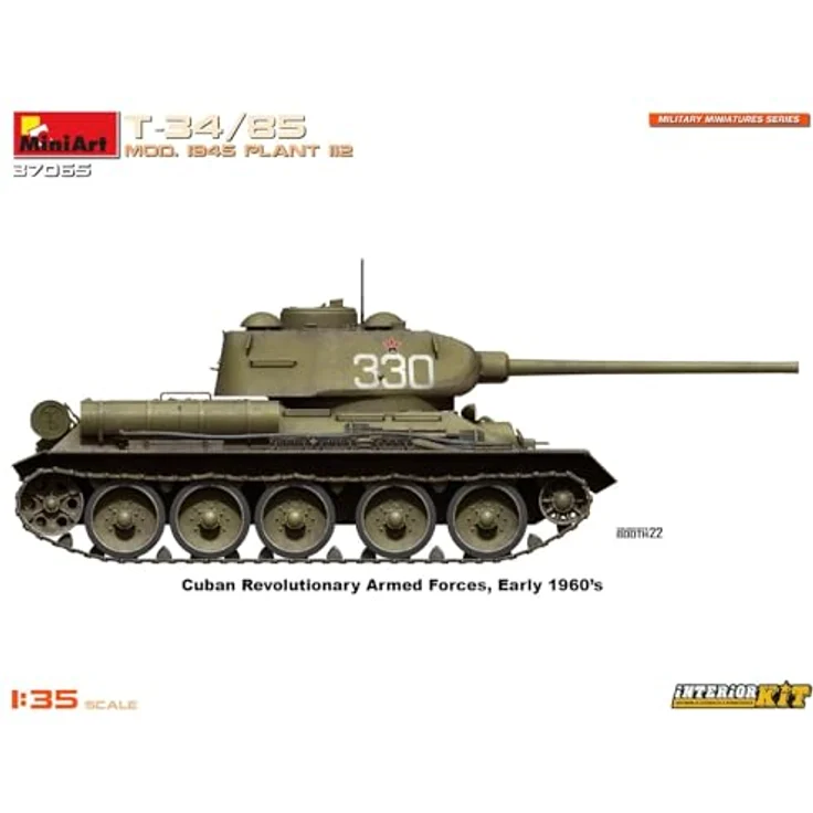 Other 1:35 T-34/85 Mod. 1945 Plant 112 Inter., Modellfahrzeug mit beweglichem Turm und originalgetreuem Interieur – Bild 19