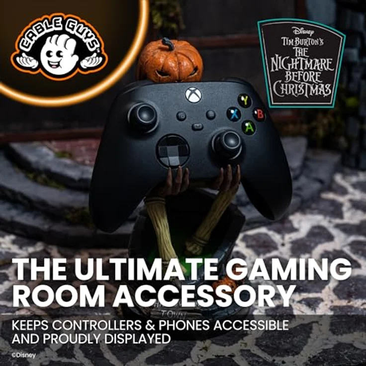 exquisite gaming The Nightmare Before Christmas Cable Guys Lade-Halter Jack Pumpkin, 21 cm, Sammelfigur für Smartphones und Controller – Bild 4