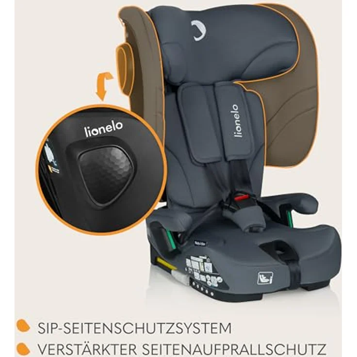 lionelo Autokindersitz NELLY I-SIZE, klappbar mit verstellbarer Kopfstütze, 4 Neigungspositionen, Reduziereinsatz, für Kinder von 76 bis 150 cm – Bild 6