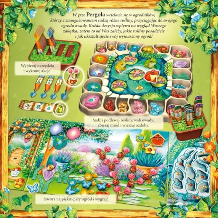 Rebel Pergola Brettspiel, strategisches Gartenbau-Spiel mit Actionauswahl-Mechanik – Bild 2
