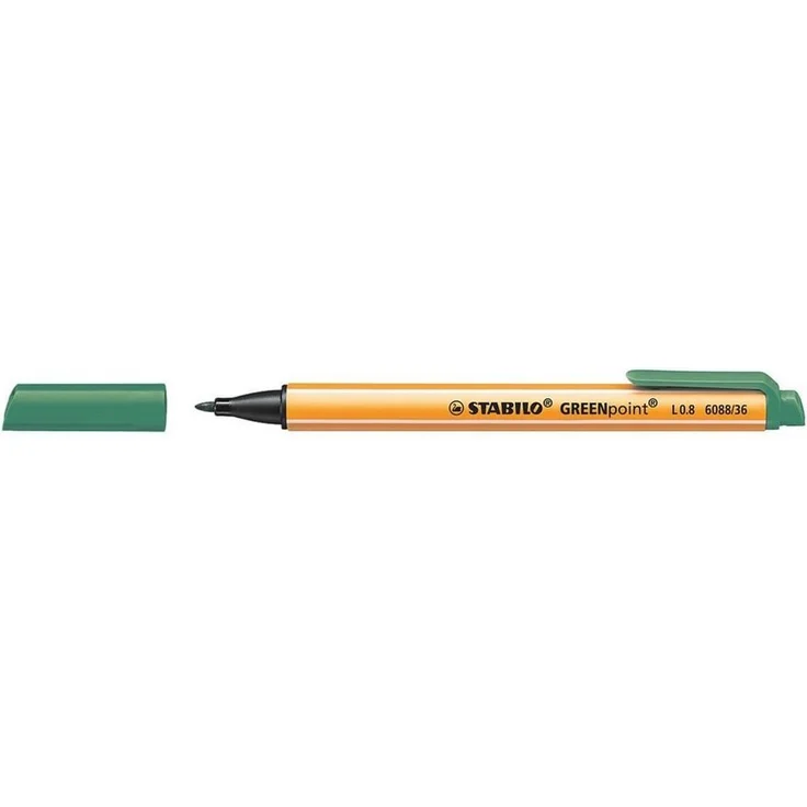 STABILO Filzstift Greenpoint, 0,8 mm Strichbreite, recycelter Kunststoff – Bild 1