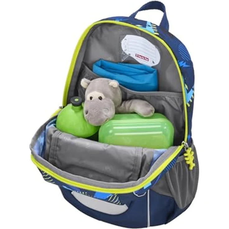 Step by Step Rucksack-Set KIGA Maxi „Bagger Bobby“, ergonomischer Mini-Rucksack mit separatem Innenfach, ab 3 Jahren, 10l, blau-gelb – Bild 4