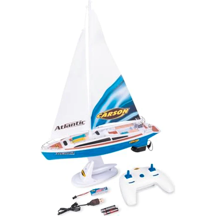 CARSON RC-Boot RC- 2.4GHz 100% RTR, Ferngesteuertes Segelboot Atlantic, authentisches Segelerlebnis – Bild 2