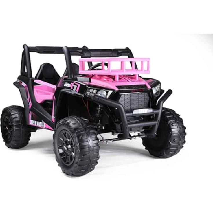 RIRICAR Elektroauto für Kinder R24V UTV, Rosa, 2-Sitzer mit 2,4 GHz Fernbedienung, 2 x 200 W Motor, Lithium-Akku, EVA-Räder, gepolsterter Sitz, USB, SD-Karte – Bild 1