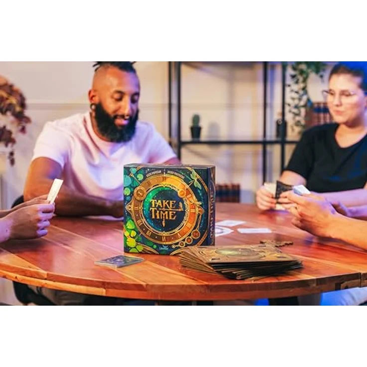 Libellud Take Time, Familienspiel für 2-4 Spieler, ab 10 Jahren, 30 Minuten Spielzeit, kooperatives Rätselspiel mit 40 Uhren, Deutsch – Bild 2