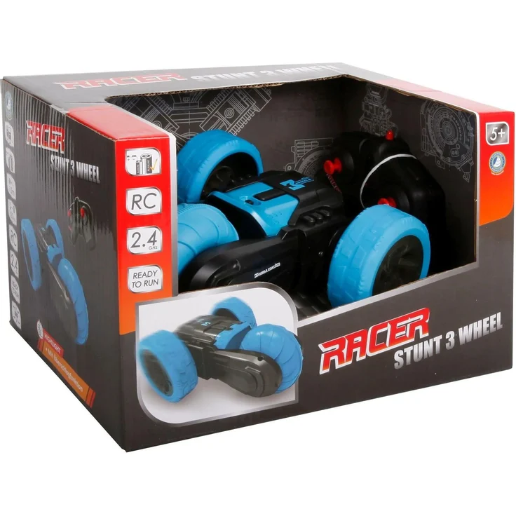 Vedes Racer R/C Stunt 3-Wheel, ferngesteuertes Stunt-Auto mit 2.4 GHz, Überschlagfunktion, 20 Minuten Fahrzeit, Maße 17x13,5x7,5 cm