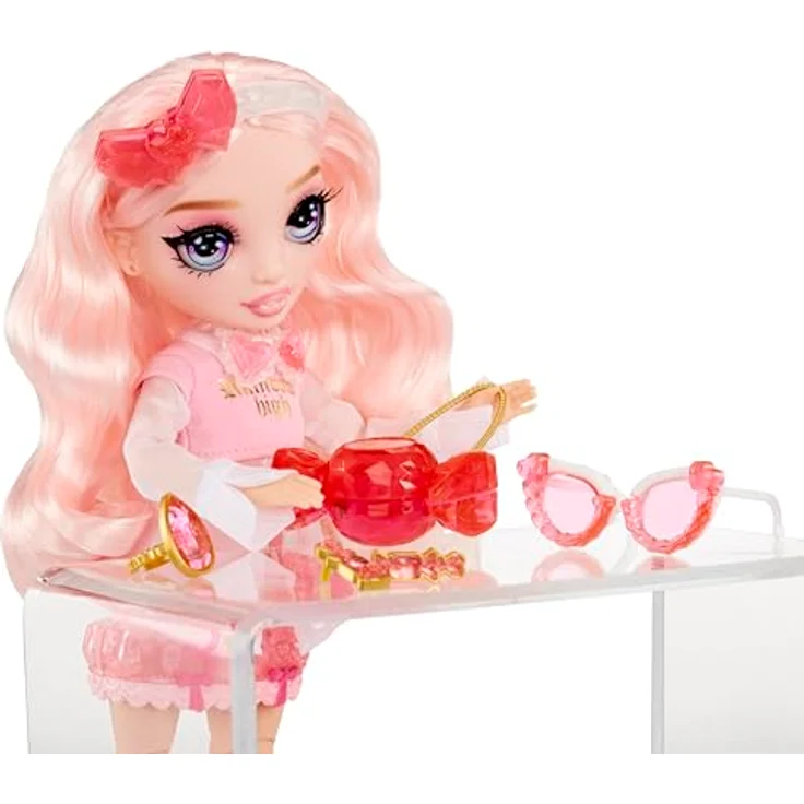 Rainbow High Anziehpuppe Creative Crystals Fashion Doll - Bella, Kristalllook Outfit mit Zubehör und DIY Kristallring – Bild 4