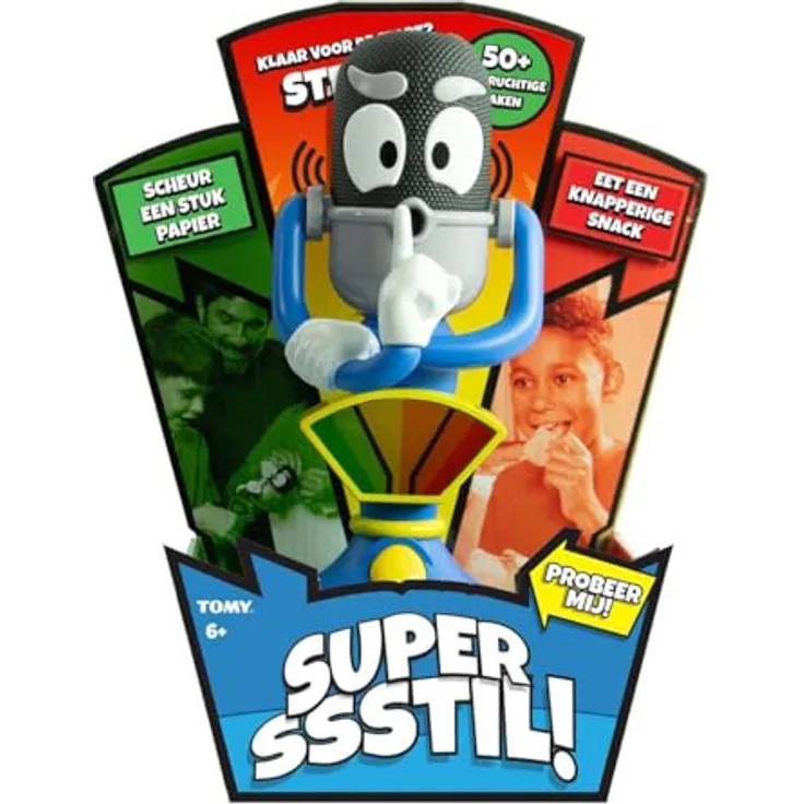 Spectron Super Shhh!, Familienspiel mit über 50 Herausforderungen und Mikrofon, leise