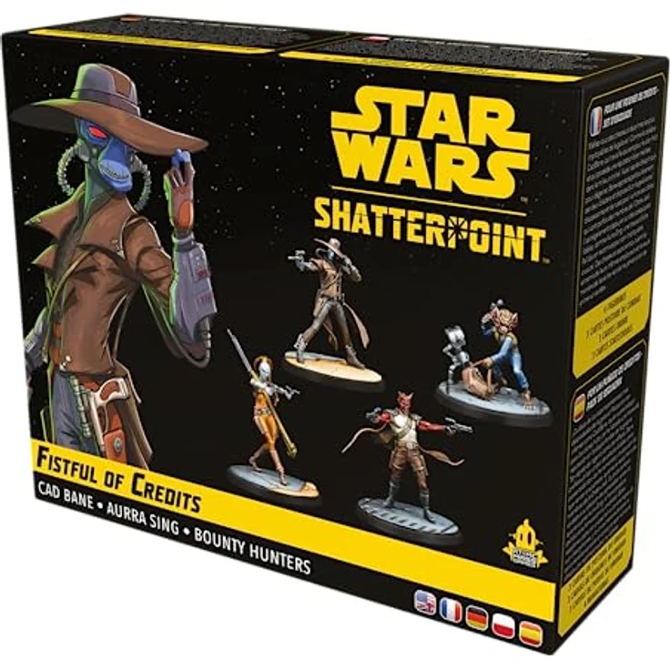 Atomic Mass Games AMGD1014 - Star Wars: Shatterpoint - Fistful of Credits Squad Pack, für 2 Spieler, ab 14 Jahren, unbemalte Miniaturen mit Cad Bane und Aurra Sing – Bild 3