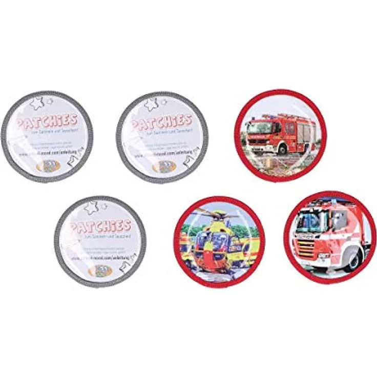 School Mood 6er Patchy-Set Feuerwehr -001
