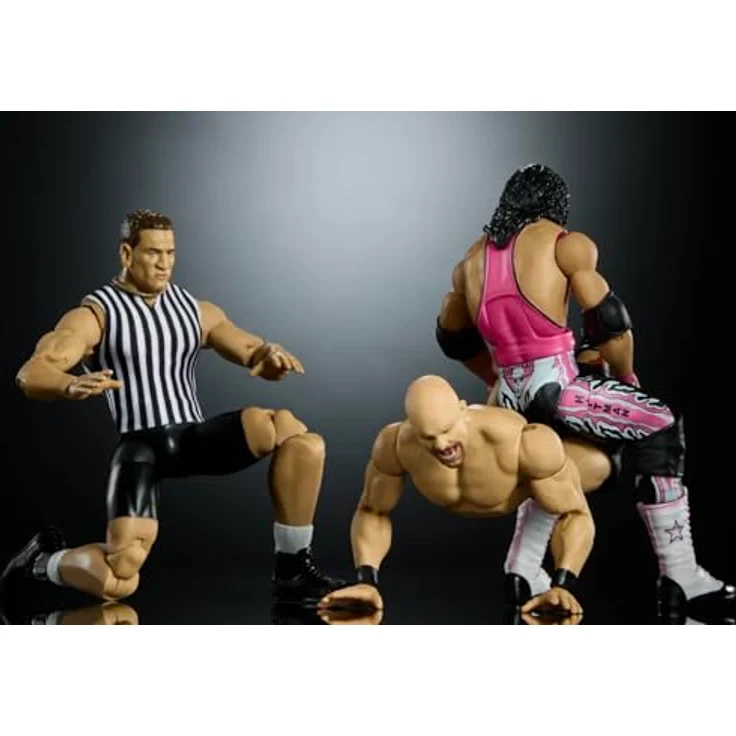 Mattel WWE I Quit Match 3-Pack, Actionfiguren Set mit Bret Hart, Stone Cold Steve Austin und Ken Shamrock, 7 Zoll, Mehrfarbig – Bild 5