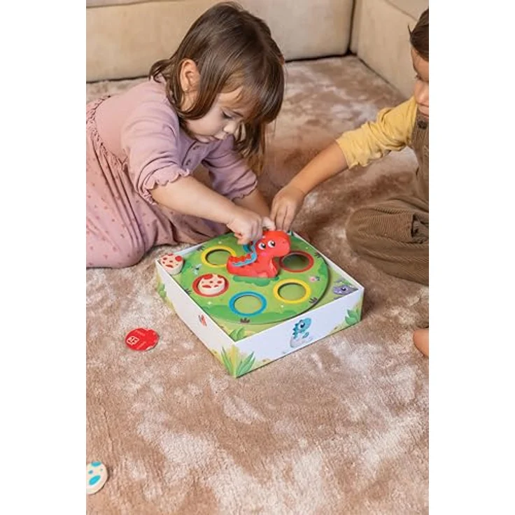 Goula Mama Dino, Gesellschaftsspiel für Kinder, kooperatives Dinosaurierspiel für 1-4 Spieler, ab 2 Jahren, mit Holzeiern und Spielbrettbox – Bild 3