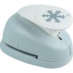 Rayher Hobby 69009000 Motivstanzer Schneeflocke, ø 3,81 cm- 1,5 Zoll, transparente Sicherheitsabdeckung, Auffangbehälter, Kunststoff, für Papier/Karton bis zu 200g/m²