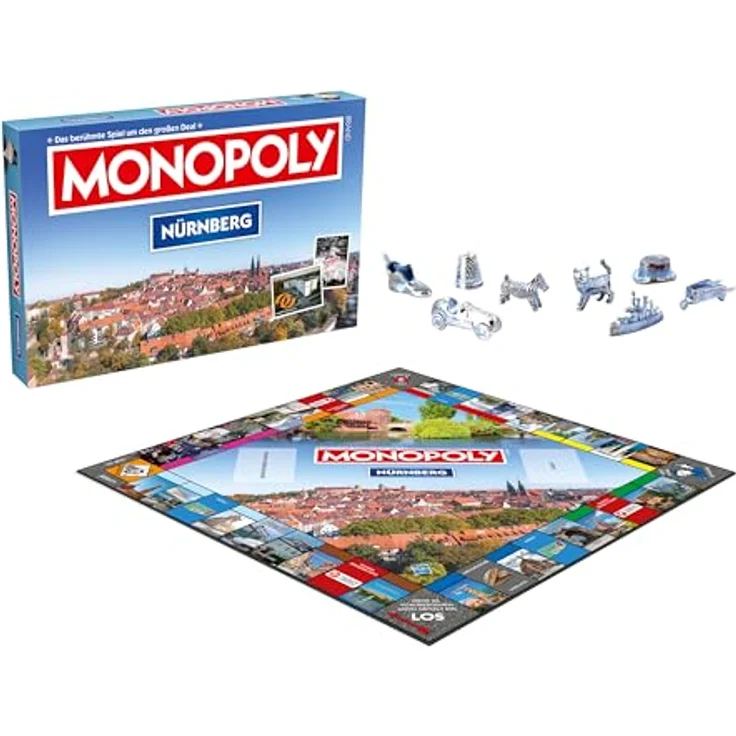 Monopoly Winning Moves Nürnberg - Brettspiel - Alter 8+ - Deutsch - Familienspiel mit Nürnbergs Sehenswürdigkeiten – Bild 2