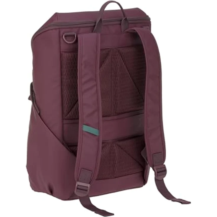 LÄSSIG Slender Up Backpack, Baby Wickelrucksack mit Wickelunterlage, Flaschenhalter und Kinderwagenbefestigung, deep red – Bild 5