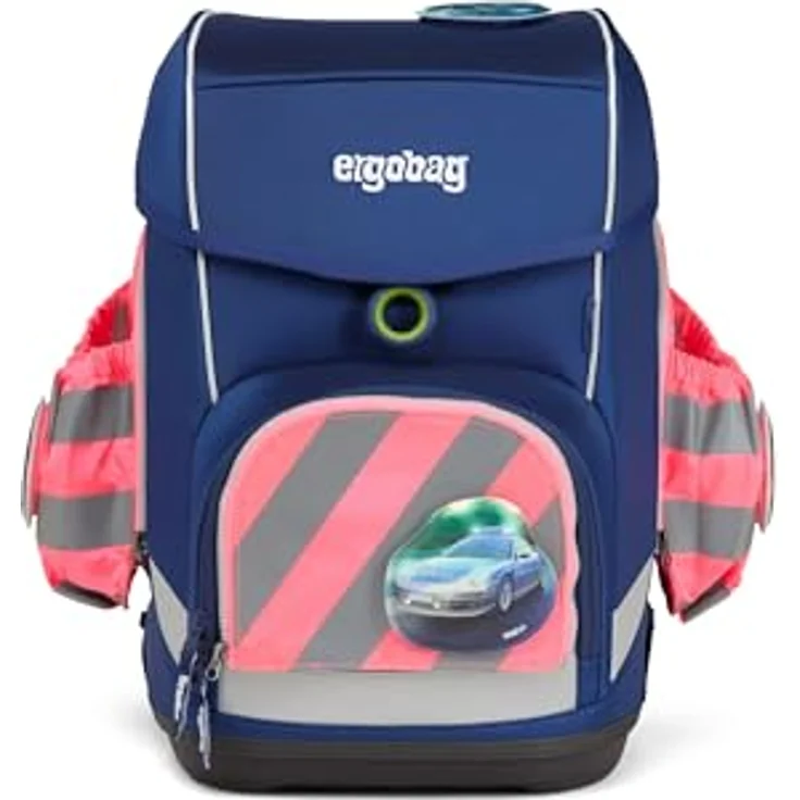 Ergobag Zip-Set mit Reflektorstreifen Pink Fluo Seitentaschen ERG-STR-002-511 – Bild 2