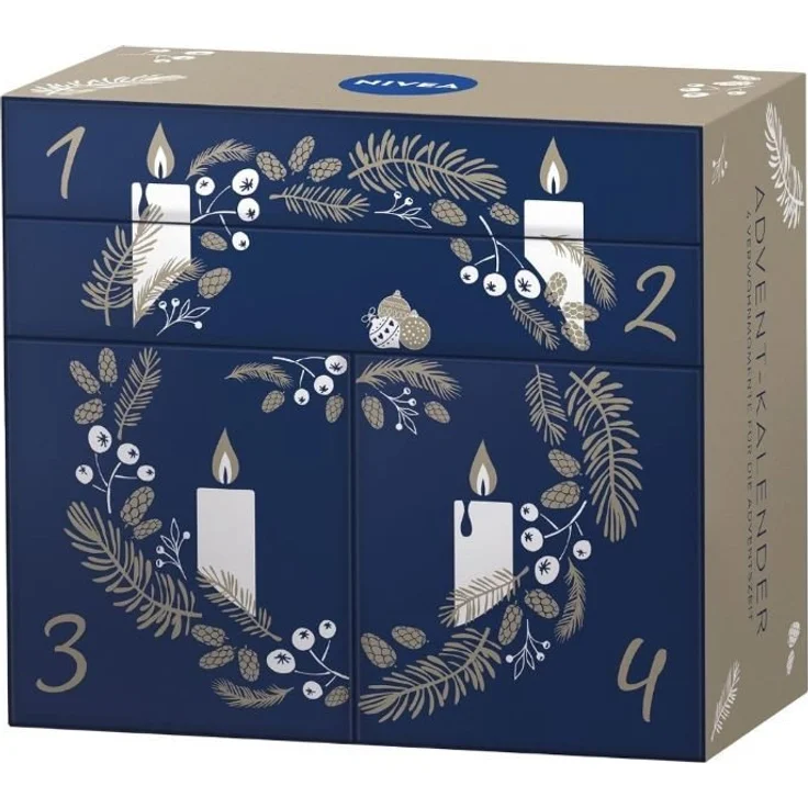 Nivea Adventskalender mit 4 Türchen (4-tlg) - Pflegend, weihnachtlich, Duftkerze, Hydra Skin Ampullen – Bild 1