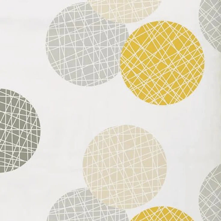 Dyckhoff Bettwäsche Weichfrottier, senf-Silber, mit Kreisen im Grafik Design, Größe 135x200 cm + 80x80 cm, bügelfrei, 75% Baumwolle, 25% Polyester – Bild 3