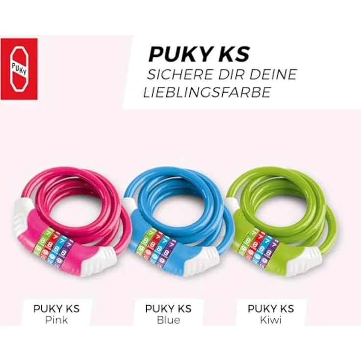 PUKY KS Sicherheitskabelschloss pink – Bild 9