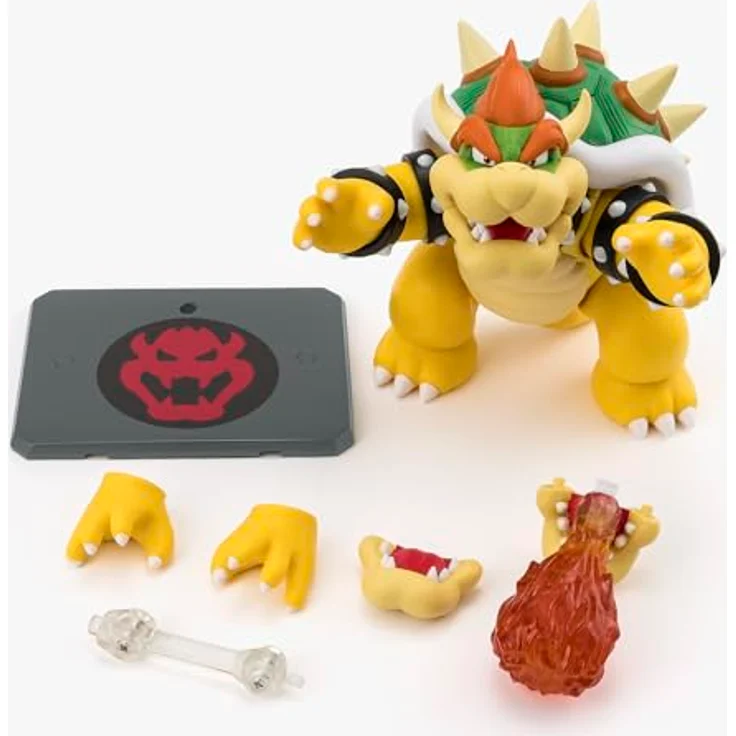 Bandai Tamashii Nations Super Mario S.H. Figuarts Actionfigur Bowser, 13 cm, beweglich und detailliert – Bild 6