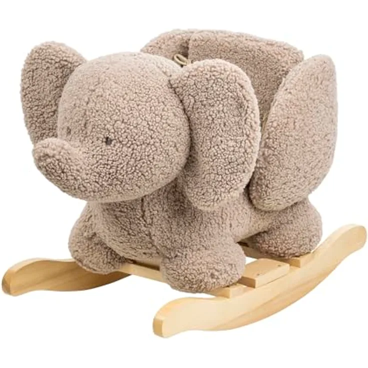 Nattou Schaukeltier - Elefant - Taupe, Förderung der Motorik und Körperkoordination, ab 10 Monaten, bis 25 kg