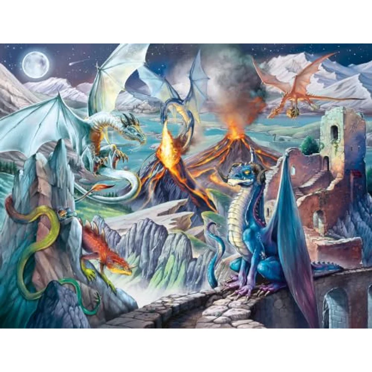 Ravensburger Die Drachenwächter, 2000-teiliges Puzzle für Erwachsene mit detailreichem Drachen-Thema – Bild 1