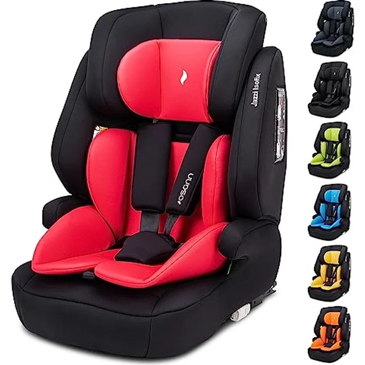 Osann Autokindersitz Jazzi Isofix, 15 Monate bis 12 Jahre, für Kinder von 76-150 cm, mitwachsender Kindersitz, Top-Tether Installation, Kopfpolster, höhenverstellbare Kopfstütze, 5 Punkt-Gurt verstaut werden, zugelassen nach i-size Norm R129 – Bild 2