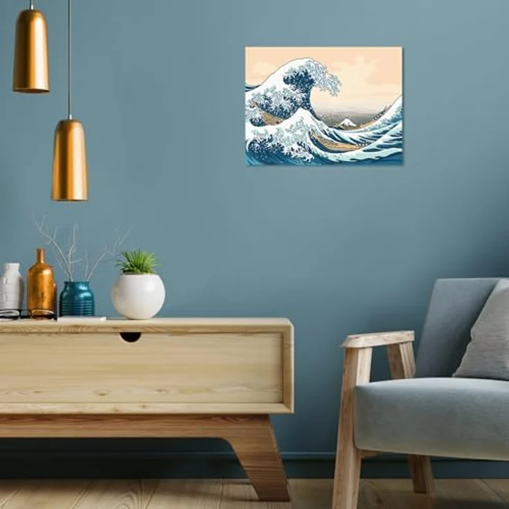 Ravensburger CreArt - Malen nach Zahlen 23690 - ART Collection: The Great Wave (Hokusai) - ab 14 – Bild 4