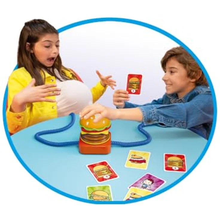 Lansay Burger Boom, interaktives Gesellschaftsspiel mit buntem Spielbrett und strategischen Burgerzutaten für die ganze Familie – Bild 3