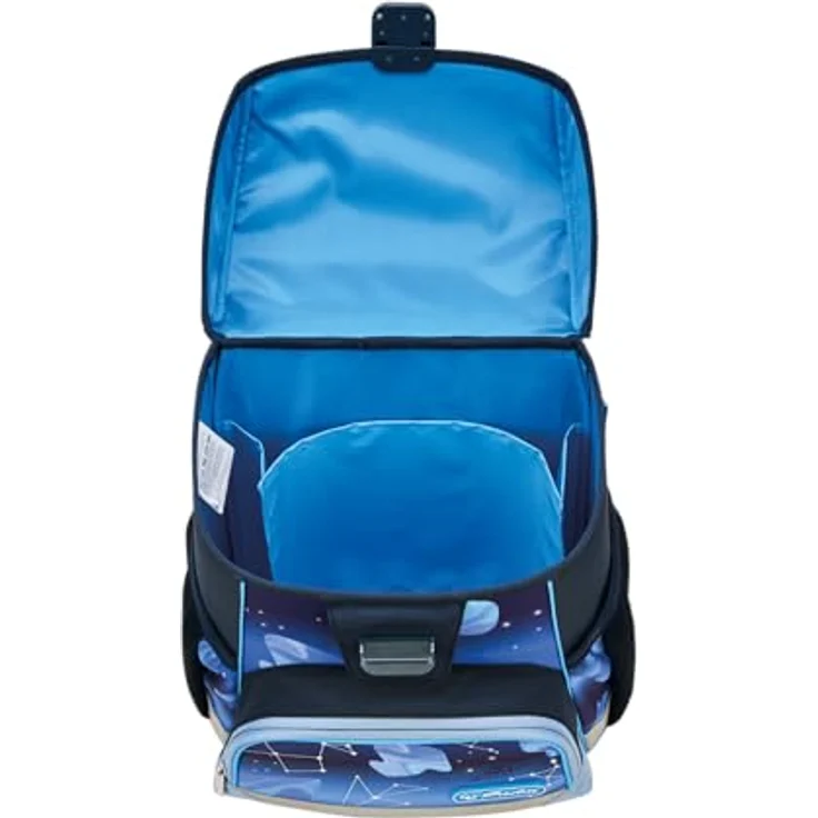 Herlitz Schulranzen Set Loop Plus Cosmic Explorer, 10-teiliges Set für Jungen, blau, ergonomisch und wasserabweisend, geeignet für Grundschule Klasse 1-4 – Bild 4