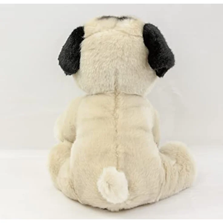 Teddys Rothenburg Kuscheltier Mops 30 cm sitzend Hund Plüschhund in Beige/schwarz – Bild 4