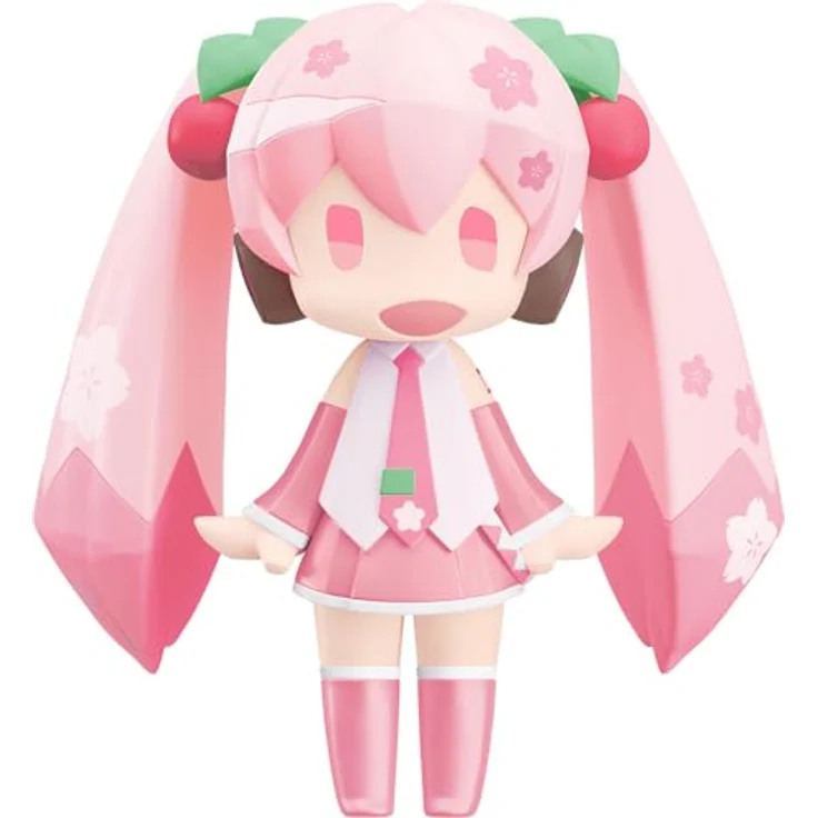 Good Smile Company Character Vocal Series 01: Hatsune Miku Hello! Good Smile Action Figure Sakura Miku, 10,2 cm, Chibi Figur mit Gelenk im Hals – Bild 1