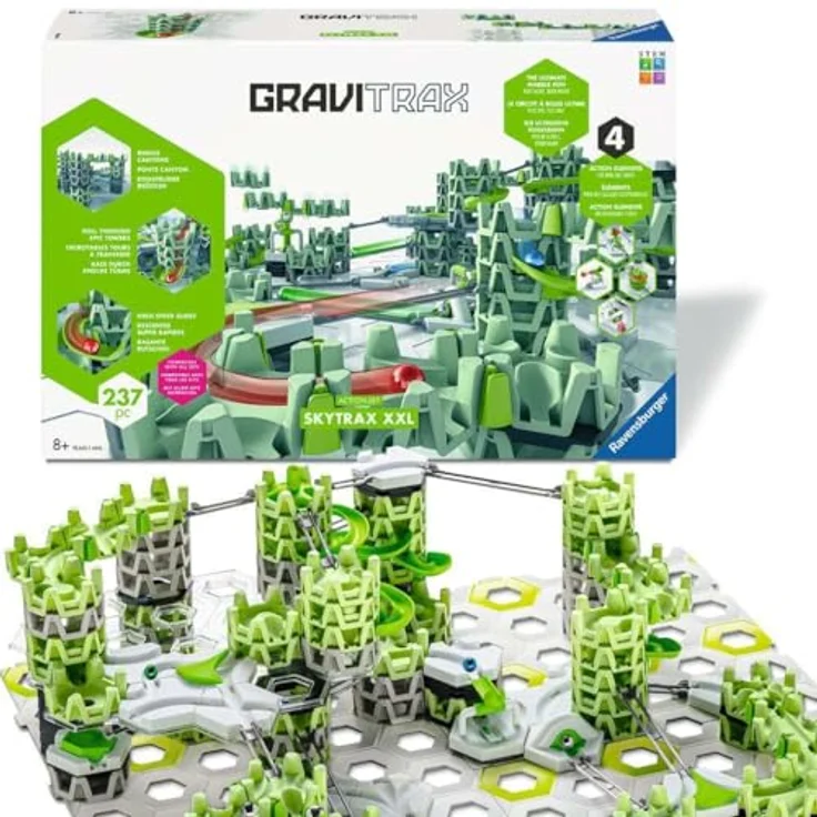 Ravensburger GraviTrax - Action-Set XXL Skytrax, interaktives Kugelbahnsystem mit 215 Bauelementen und dynamischen Action-Elementen – Bild 5