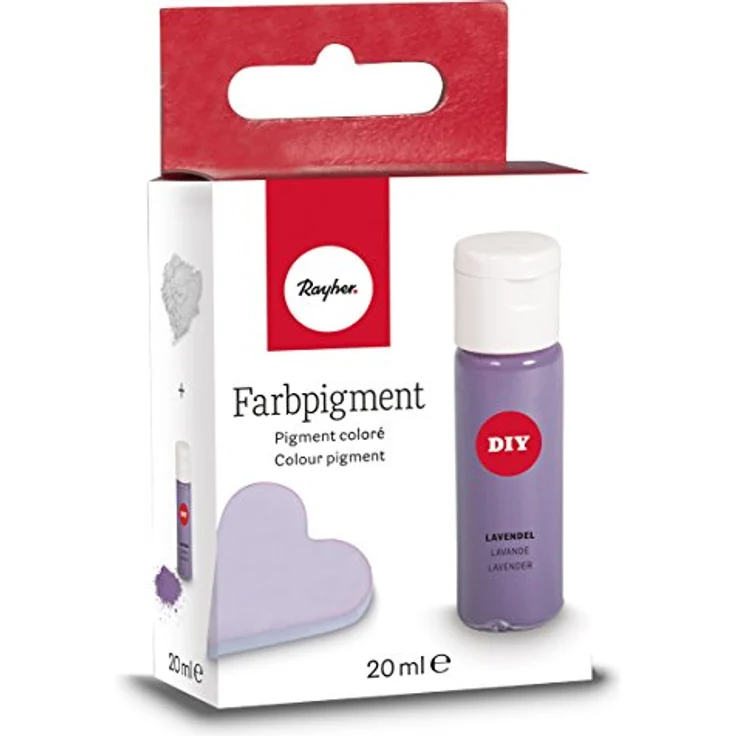 Rayher Hobby 35016312 Farbpigment, Pulver zum Einfärben von Farben und Klebstoffen, 20 ml, Violett (Lavendel) – Bild 2