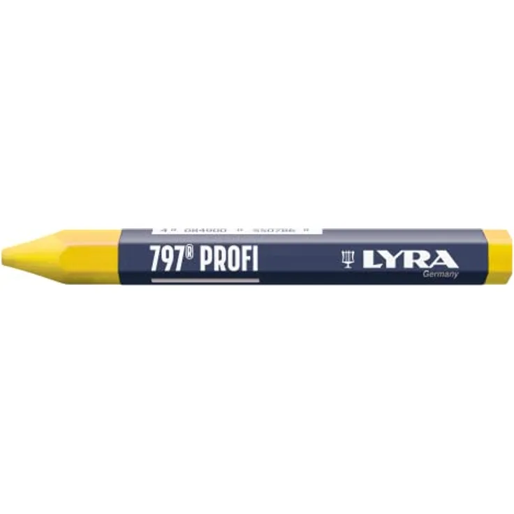 LYRA Förster- und Signierkreide 797, 12 Stück, gelb, Durchmesser 12 mm, Länge 120 mm