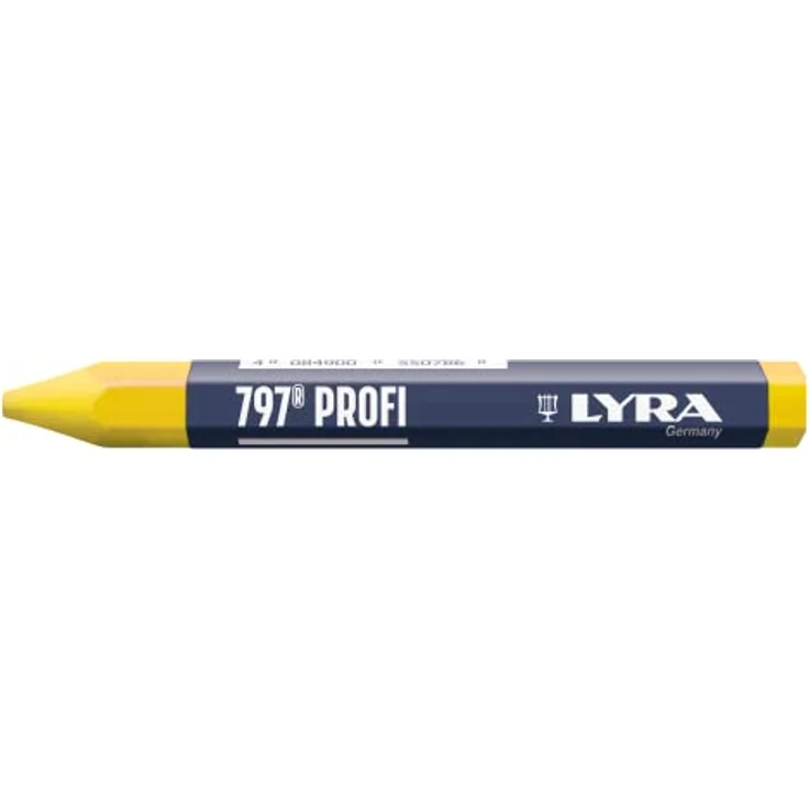 LYRA Förster- und Signierkreide 797, 12 Stück, gelb, Durchmesser 12 mm, Länge 120 mm – Bild 1