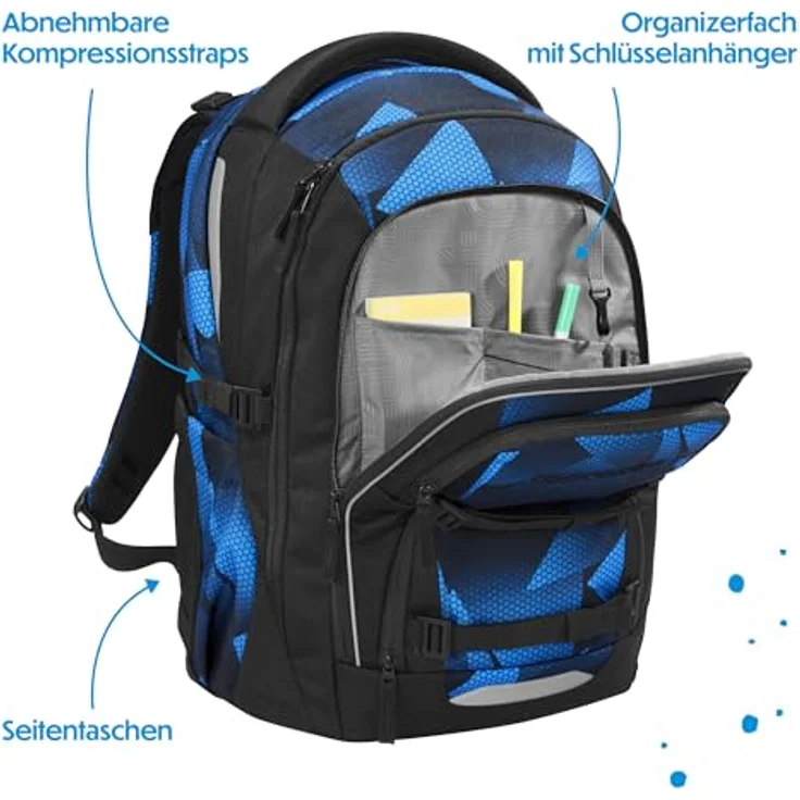 coocazoo Schulranzen PORTER, ergonomisch, größenverstellbar, 35 Liter Stauraum, individuell gestaltbar – Bild 8