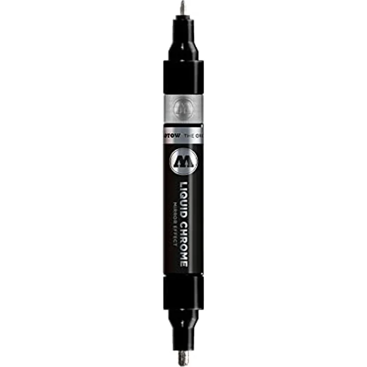 Molotow Flüssiger Chrom-Marker mit zwei Spitzen, Spiegeleffekt, Doppelspitze, 1,5 und 4 mm Federstärke – Bild 1