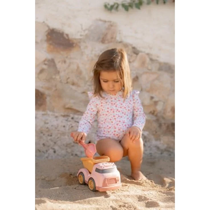 Little Dutch Kipplaster Strandspielzeug, rosa, 100% Kunststoff, 17x10,5x10,5 cm, für Kinder ab 18 Monaten – Bild 4