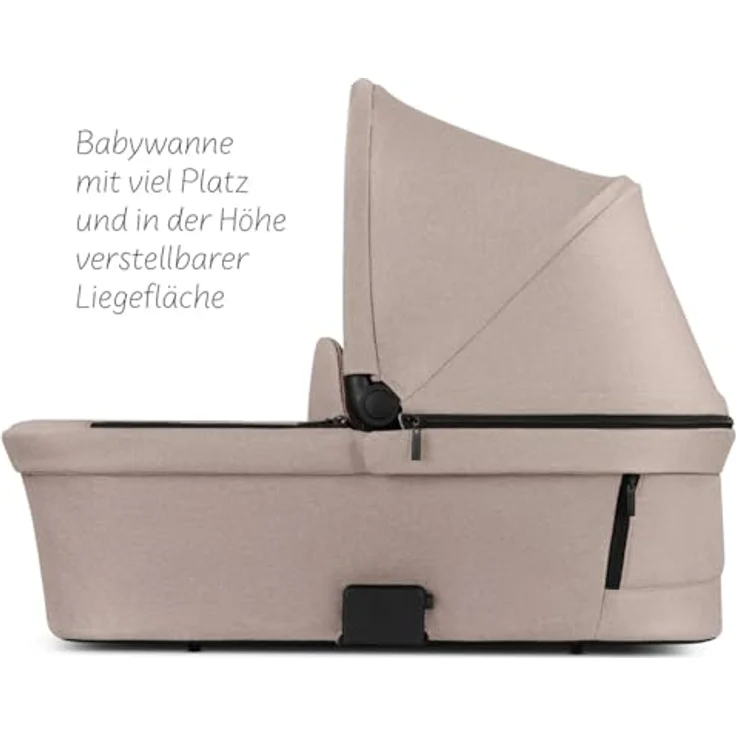 ABC Design Tragewanne für Neugeborene, faltbar mit CozyCloud Matratze und UV-Schutz, passend für Zoom, Samba und Salsa Run, Pure - Camel – Bild 3